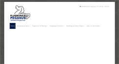 Desktop Screenshot of flugschule-pegasus.de