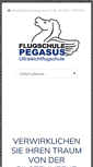 Mobile Screenshot of flugschule-pegasus.de