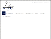 Tablet Screenshot of flugschule-pegasus.de